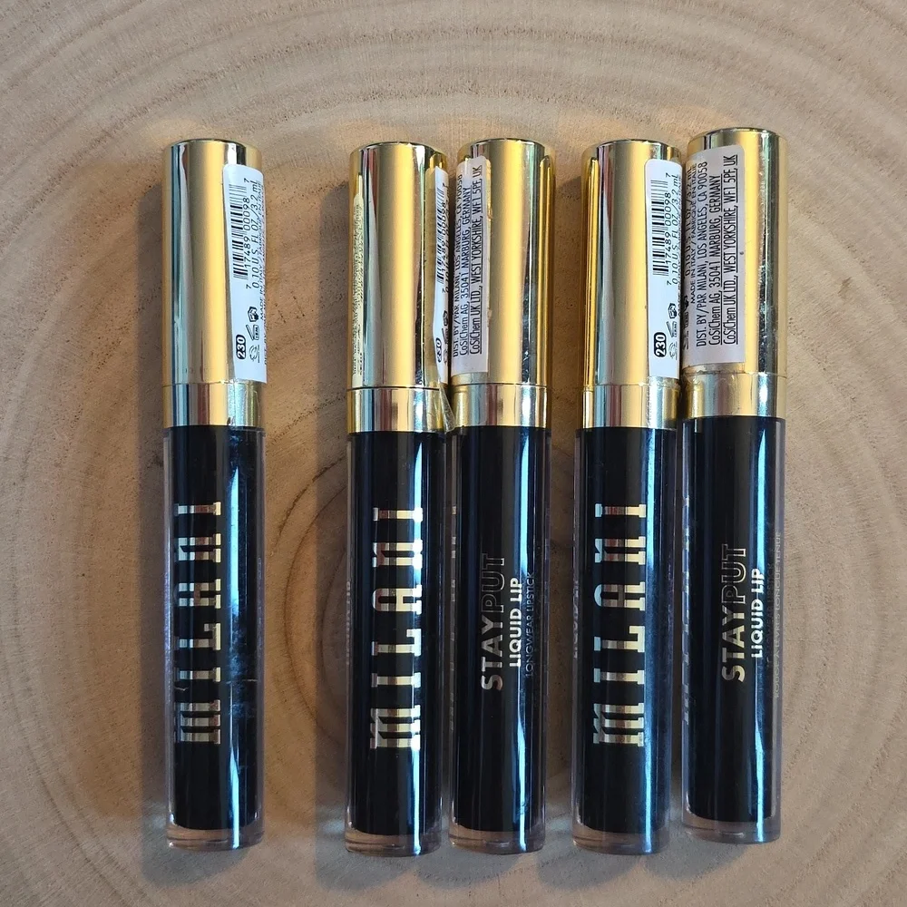 Milani‎ Stayput Liquid Lipstick Collection, #230 Villain Era, All New, 5 Tubes